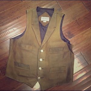 Nice leather riding vest Size 44 Large
